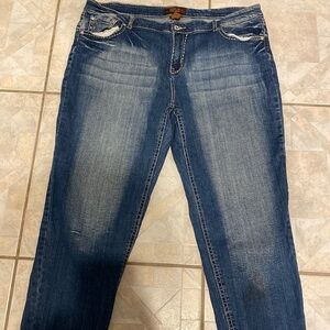 Womens Sizzle casual stretch blue plus size jeans 24